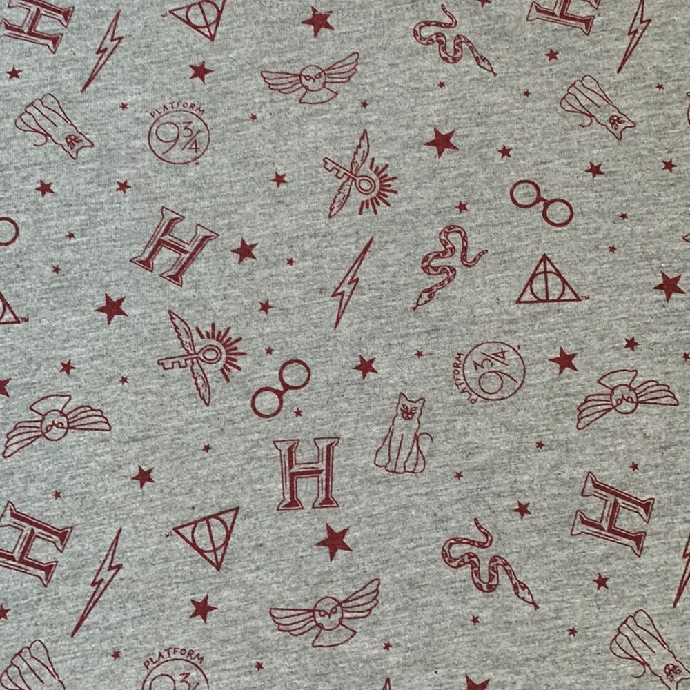 Harry Potter Symbols Graphic T-shirt M Gray